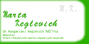 marta keglevich business card